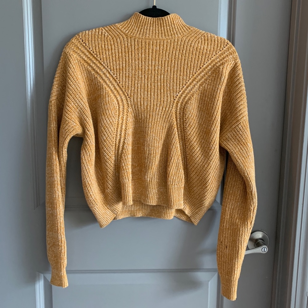 Kendall + Kylie mustard knit